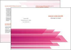 creation graphique en ligne depliant 2 volets  4 pages  rose fond rose trait MLIG59680