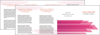 faire modele a imprimer depliant 4 volets  8 pages  rose fond rose trait MLIG59688