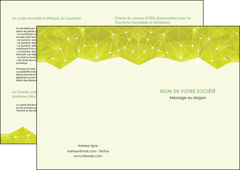 imprimer depliant 2 volets  4 pages  graphisme vert fond vert colore MIDBE60040