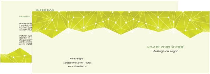 modele en ligne depliant 2 volets  4 pages  graphisme vert fond vert colore MIDBE60050