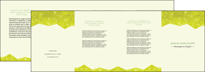 imprimer depliant 4 volets  8 pages  graphisme vert fond vert colore MIDBE60076