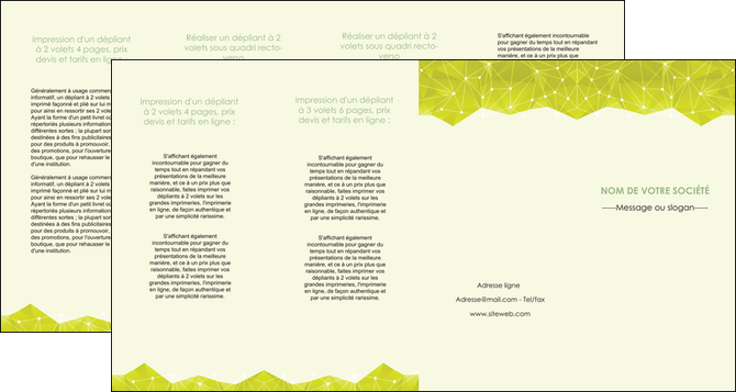 impression depliant 4 volets  8 pages  graphisme vert fond vert colore MIDBE60080