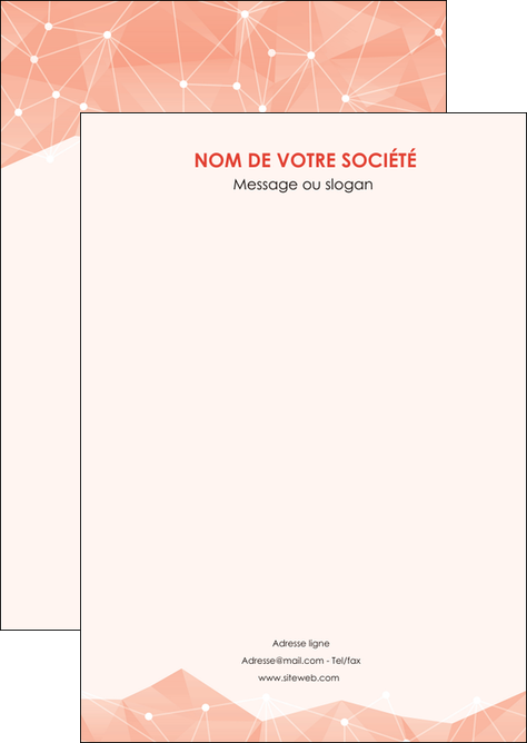 faire flyers saumon fond saumon pastel tendre MIDBE60462