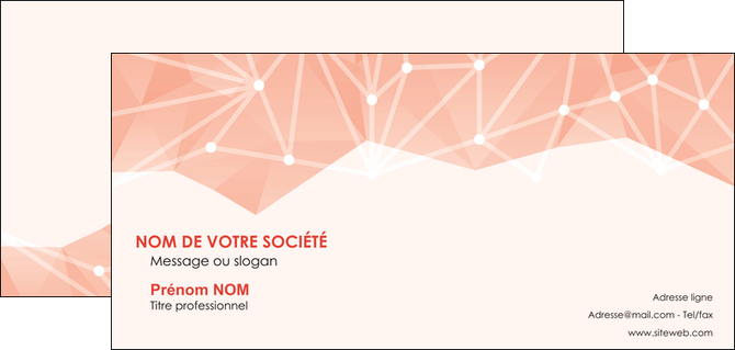 creation graphique en ligne carte de correspondance saumon fond saumon pastel tendre MFLUOO60496