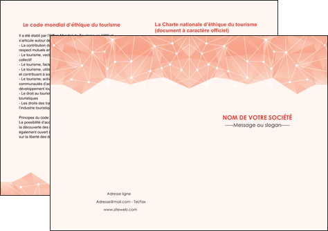 impression depliant 2 volets  4 pages  saumon fond saumon pastel tendre MFLUOO60498