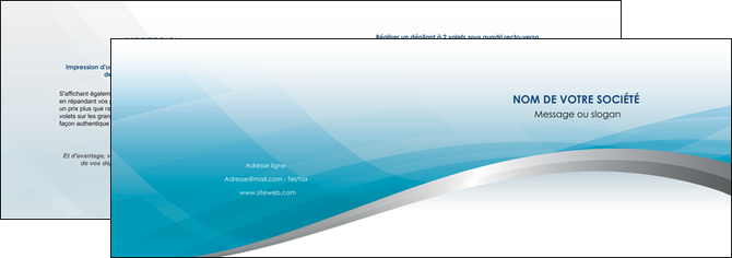 modele depliant 2 volets  4 pages  bleu bleu pastel fond au bleu pastel MFLUOO60526