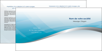 imprimer depliant 2 volets  4 pages  bleu bleu pastel fond au bleu pastel MFLUOO60540