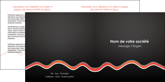 creer modele en ligne depliant 2 volets  4 pages  web design gris gris fonce mat MIF60914