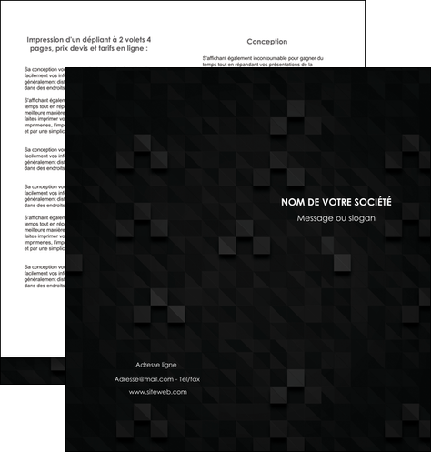 faire depliant 2 volets  4 pages  gris fond gris fonce MFLUOO61432