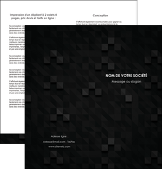 faire depliant 2 volets  4 pages  gris fond gris fonce MLGI61432