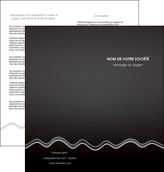 modele depliant 2 volets  4 pages  gris fond gris courbes MLIGBE61484