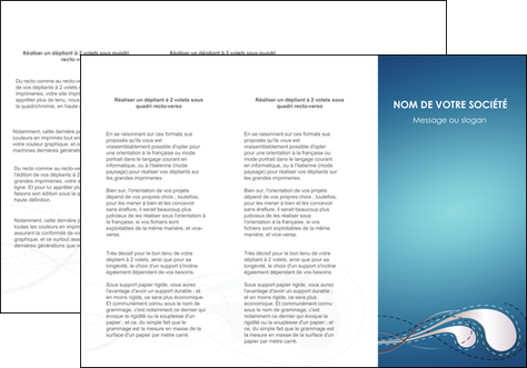 creer modele en ligne depliant 3 volets  6 pages  bleu fond bleu couleurs froides MIDBE61690