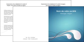 exemple depliant 2 volets  4 pages  bleu fond bleu couleurs froides MIDBE61694