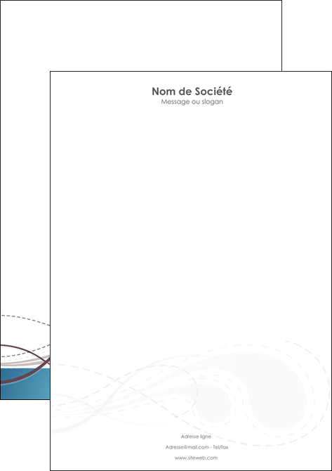 personnaliser modele de tete de lettre bleu fond bleu couleurs froides MIDBE61696