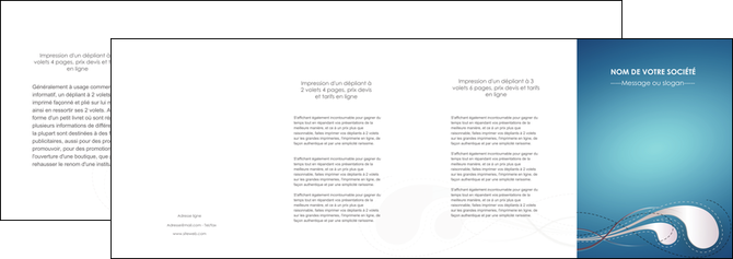 impression depliant 4 volets  8 pages  bleu fond bleu couleurs froides MIDBE61706