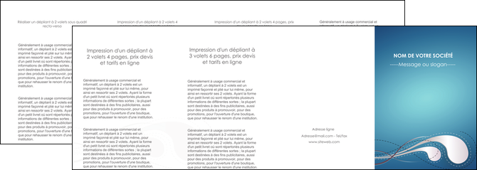 faire depliant 4 volets  8 pages  bleu fond bleu couleurs froides MIDBE61712