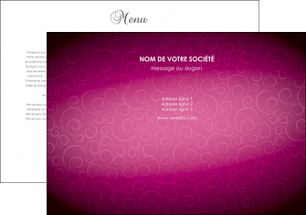 faire modele a imprimer set de table fushia rose courbes MLGI61884