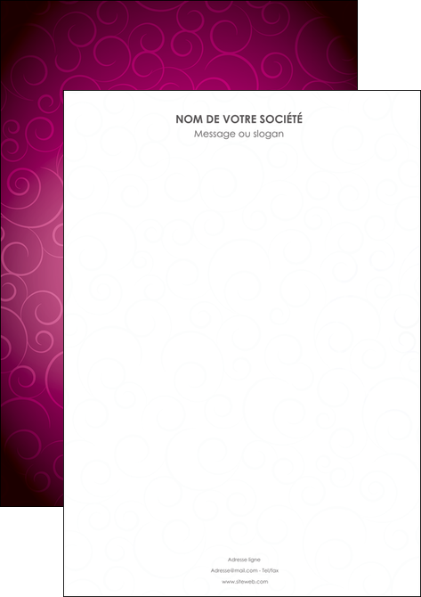 creer modele en ligne affiche fushia rose courbes MLGI61888