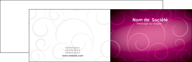 impression carte de visite fushia rose courbes MLGI61892
