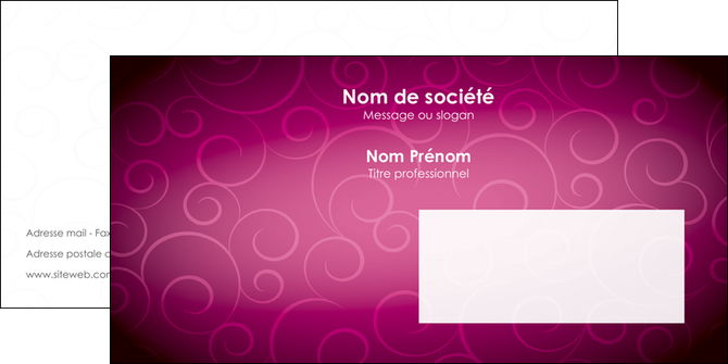 creation graphique en ligne enveloppe fushia rose courbes MIDBE61922