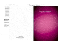 faire modele a imprimer depliant 2 volets  4 pages  fushia rose courbes MLGI61924