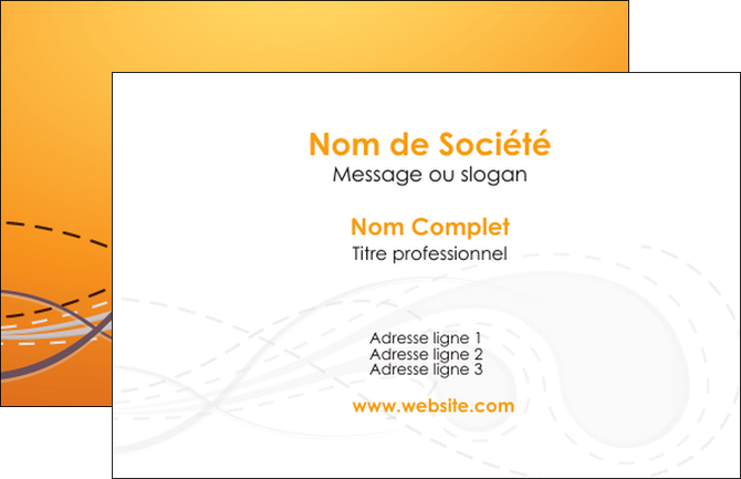 personnaliser modele de carte de visite orange abstrait abstraction MFLUOO62048
