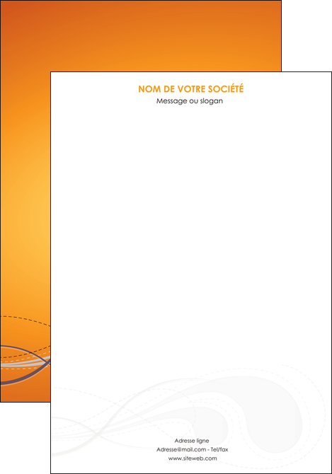 maquette en ligne a personnaliser affiche orange abstrait abstraction MFLUOO62054