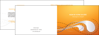 cree depliant 2 volets  4 pages  orange abstrait abstraction MFLUOO62064