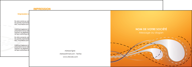 exemple depliant 2 volets  4 pages  orange abstrait abstraction MFLUOO62066