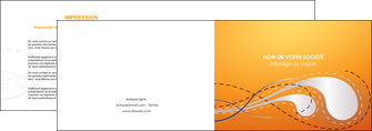 exemple depliant 2 volets  4 pages  orange abstrait abstraction MFLUOO62066