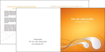 imprimerie depliant 2 volets  4 pages  orange abstrait abstraction MFLUOO62078