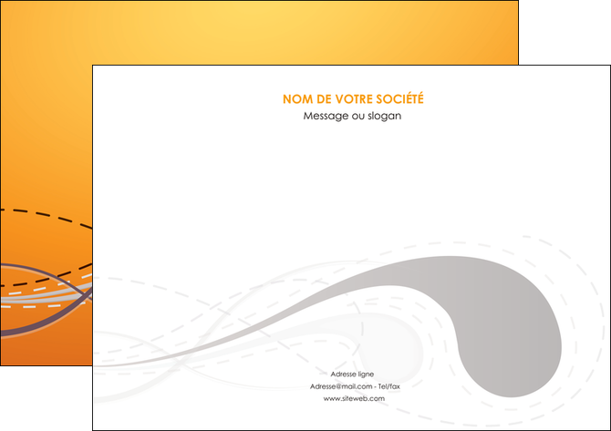 creation graphique en ligne flyers orange abstrait abstraction MFLUOO62082