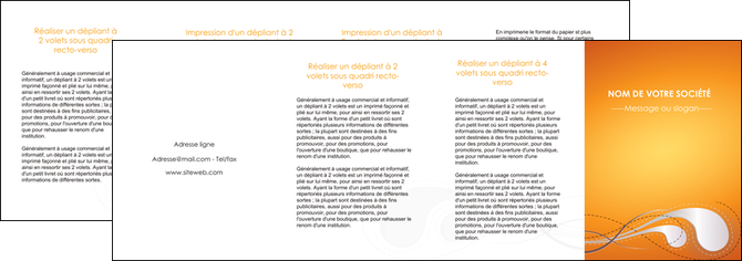 exemple depliant 4 volets  8 pages  orange abstrait abstraction MFLUOO62098