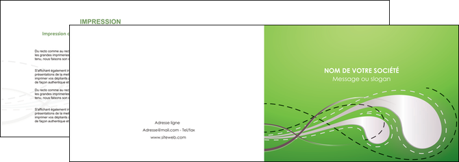 realiser depliant 2 volets  4 pages  vert abstrait abstraction MLIGLU62118