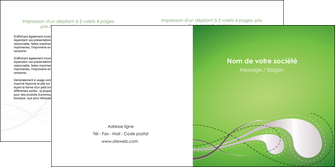 cree depliant 2 volets  4 pages  vert abstrait abstraction MFLUOO62130