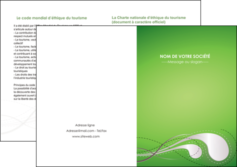 exemple depliant 2 volets  4 pages  vert abstrait abstraction MFLUOO62140