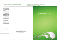 exemple depliant 2 volets  4 pages  vert abstrait abstraction MFLUOO62140