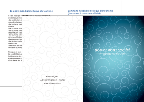 realiser depliant 2 volets  4 pages  abstrait arabique design MIDBE62302