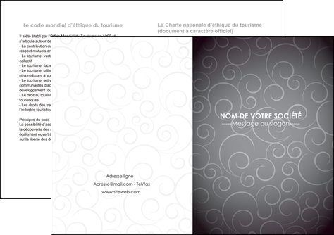 cree depliant 2 volets  4 pages  abstrait arabique design MFLUOO62354
