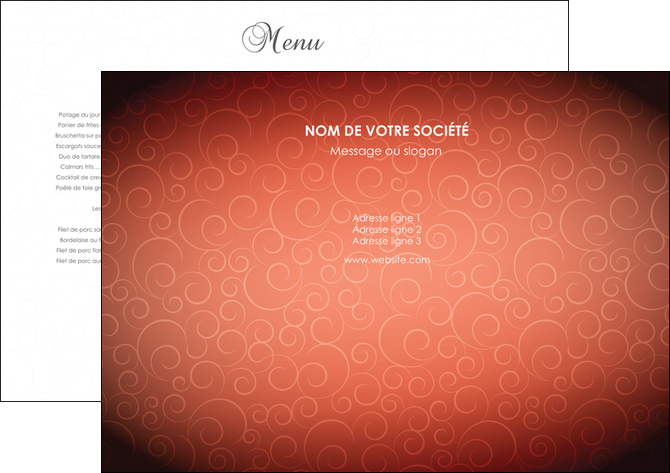 personnaliser modele de set de table rouge couleur couleurs MFLUOO62376