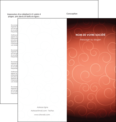 imprimerie depliant 2 volets  4 pages  rouge couleur couleurs MFLUOO62404