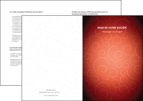 personnaliser modele de depliant 2 volets  4 pages  rouge couleur couleurs MFLUOO62416