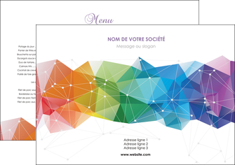creation graphique en ligne set de table graphisme arc en ciel bleu abstrait MFLUOO62434