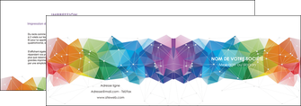 imprimerie depliant 2 volets  4 pages  graphisme arc en ciel bleu abstrait MFLUOO62450