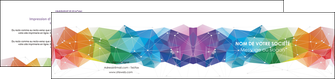 faire depliant 2 volets  4 pages  graphisme arc en ciel bleu abstrait MFLUOO62470