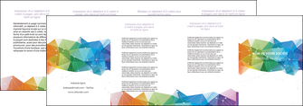 modele depliant 4 volets  8 pages  graphisme arc en ciel bleu abstrait MFLUOO62476