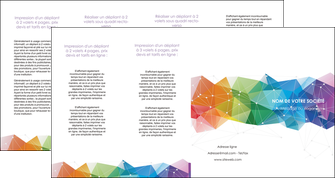 creer modele en ligne depliant 4 volets  8 pages  graphisme arc en ciel bleu abstrait MFLUOO62480