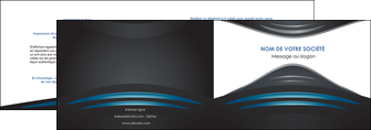 exemple depliant 2 volets  4 pages  gris bleu couleurs froides MLIGBE62782
