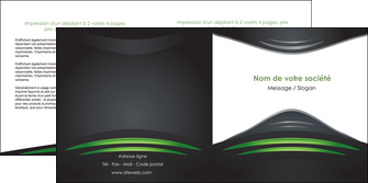 modele en ligne depliant 2 volets  4 pages  gris vert vintage MIFBE62848