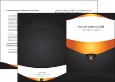 cree depliant 2 volets  4 pages  web design noir simple professionnel MLIG63574